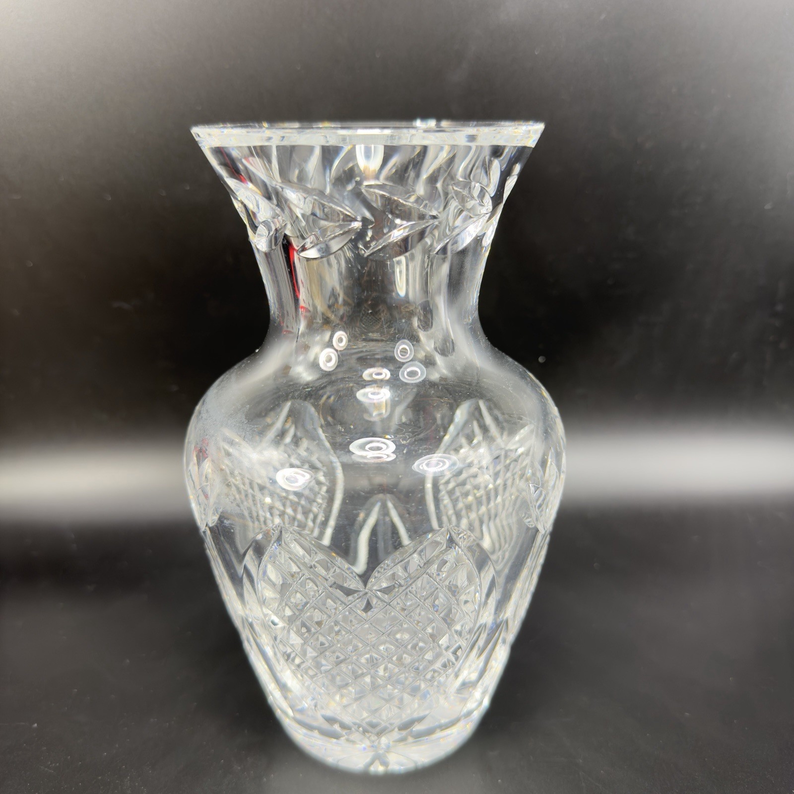Waterford Lead Crystal Wedding Heirloom Vase Wedge Cut Discontinued Heavy Clear Waterford Lead Crystal Wedding Heirloom Vase Wedge Cut Discontinued Heavy Clear