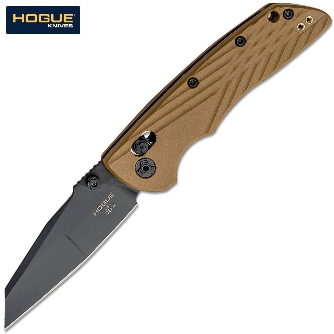Hogue Deka MAGNACUT Cerakote Wharncliffe Blade, FDE Polymer Handles - 24367