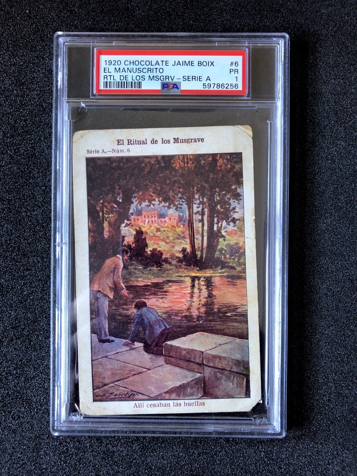 1908 Adventures of SHERLOCK HOLMES PSA Card #6 Jaime Boix ULTRA RARE POP 2