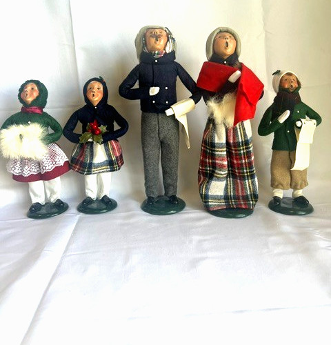 Vintage 1989 Byers Choice Carolers Lot of 5 Christmas Figurines Family Group