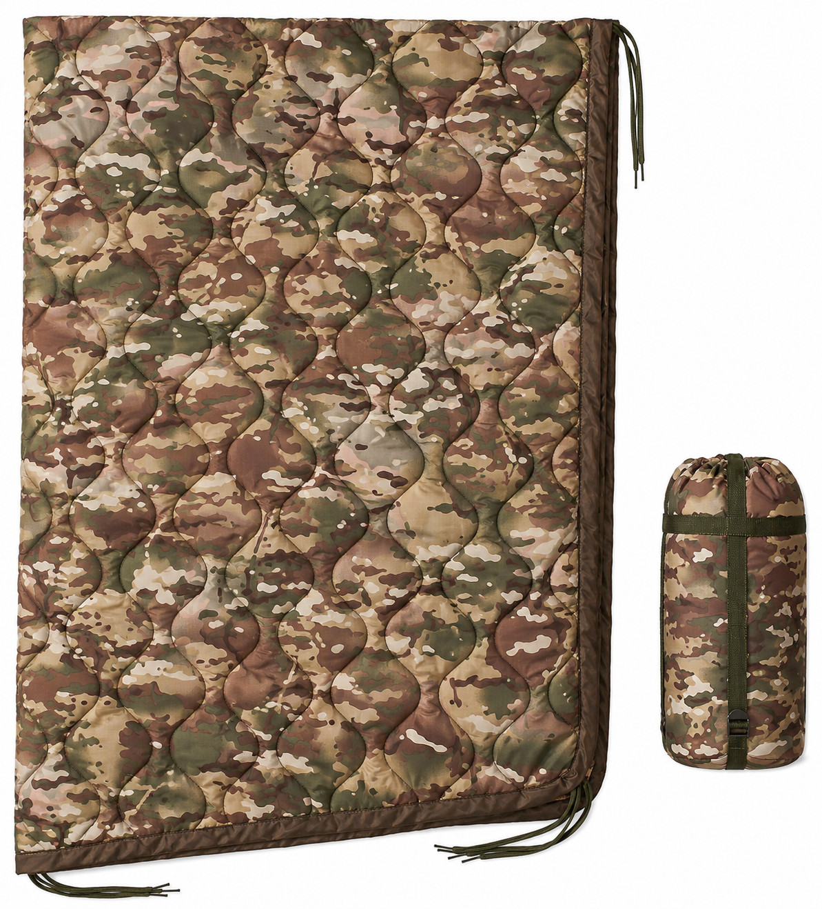 USGI Military Style All Weather Poncho Liner / Woobie Blanket in OCP / Multicam