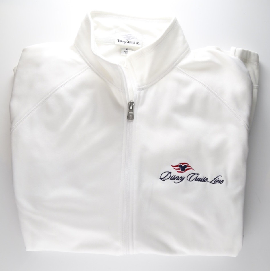 New Disney Cruise Line DCL Women White Performace Zip High Neck Jacket Size XL
