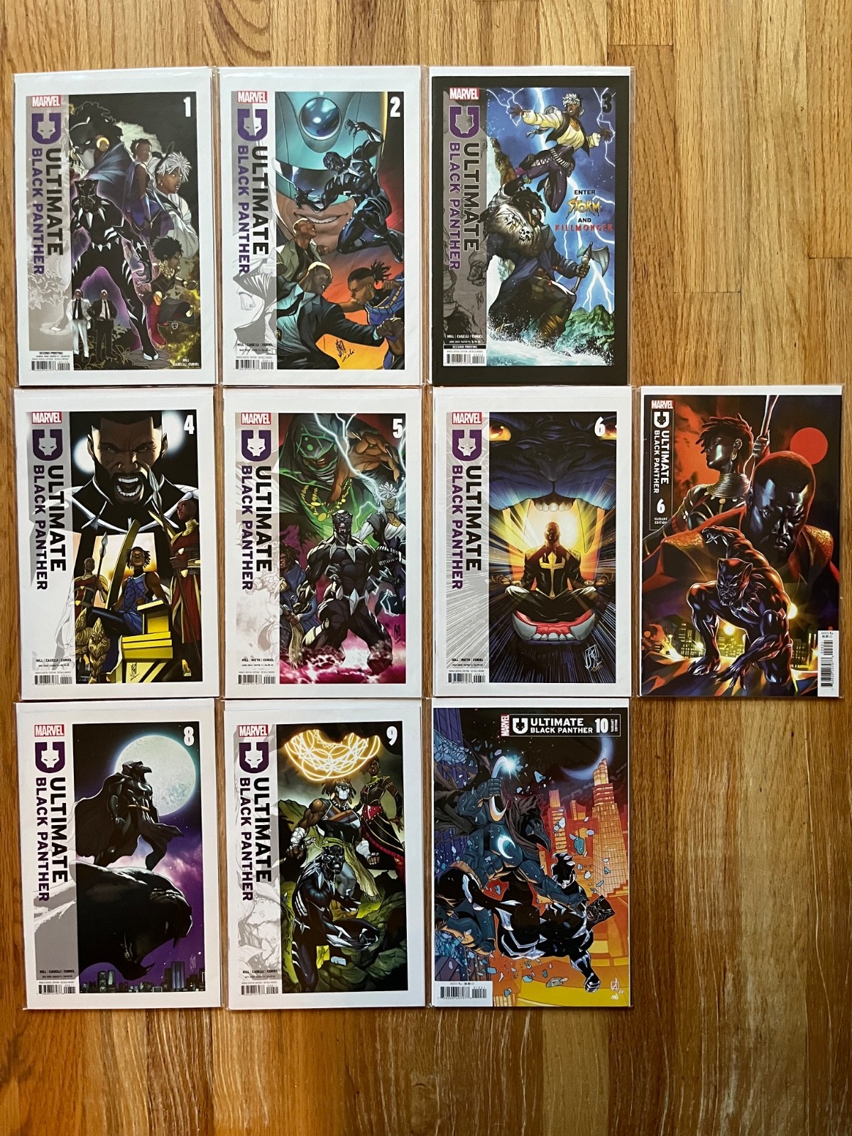 Ultimate Black Panther #1-6 #8-10 NM 10 Comic Lot 2nd Prints Variants Marvel