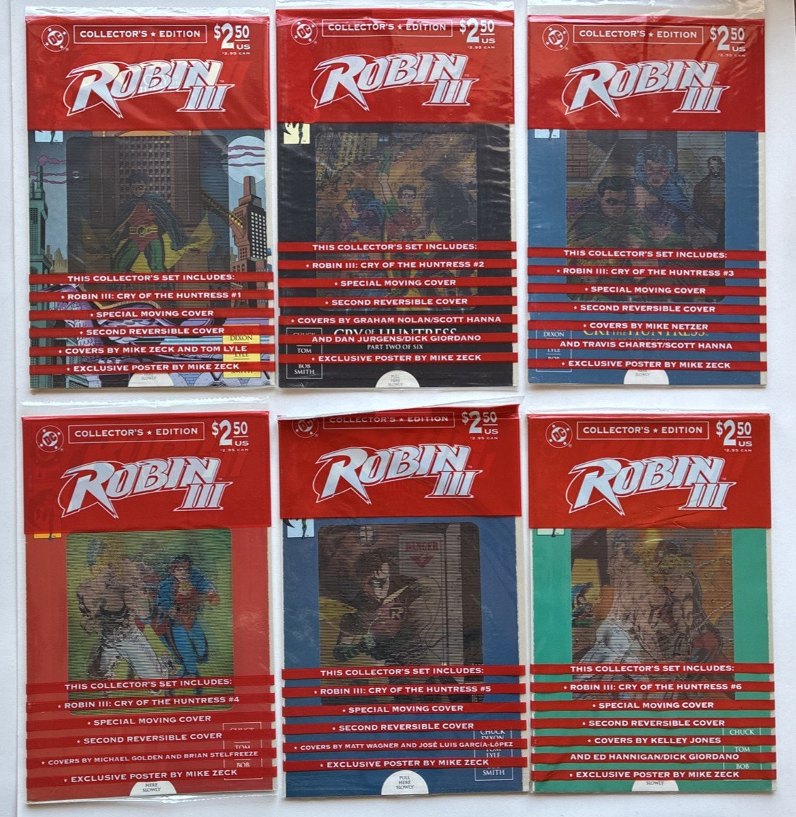 (6) 1992 DC ROBIN III FULL SET RUN COMIC BOOK #1-6 NM ALL IN POLY BAGS