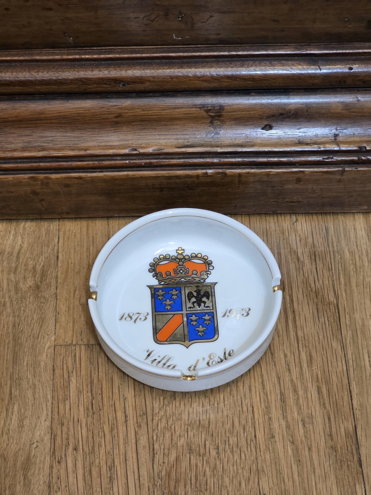 Vintage 5-Star Villa d'Este Hotel Ashtray Lake Como Italy Porcelain 1873-1973