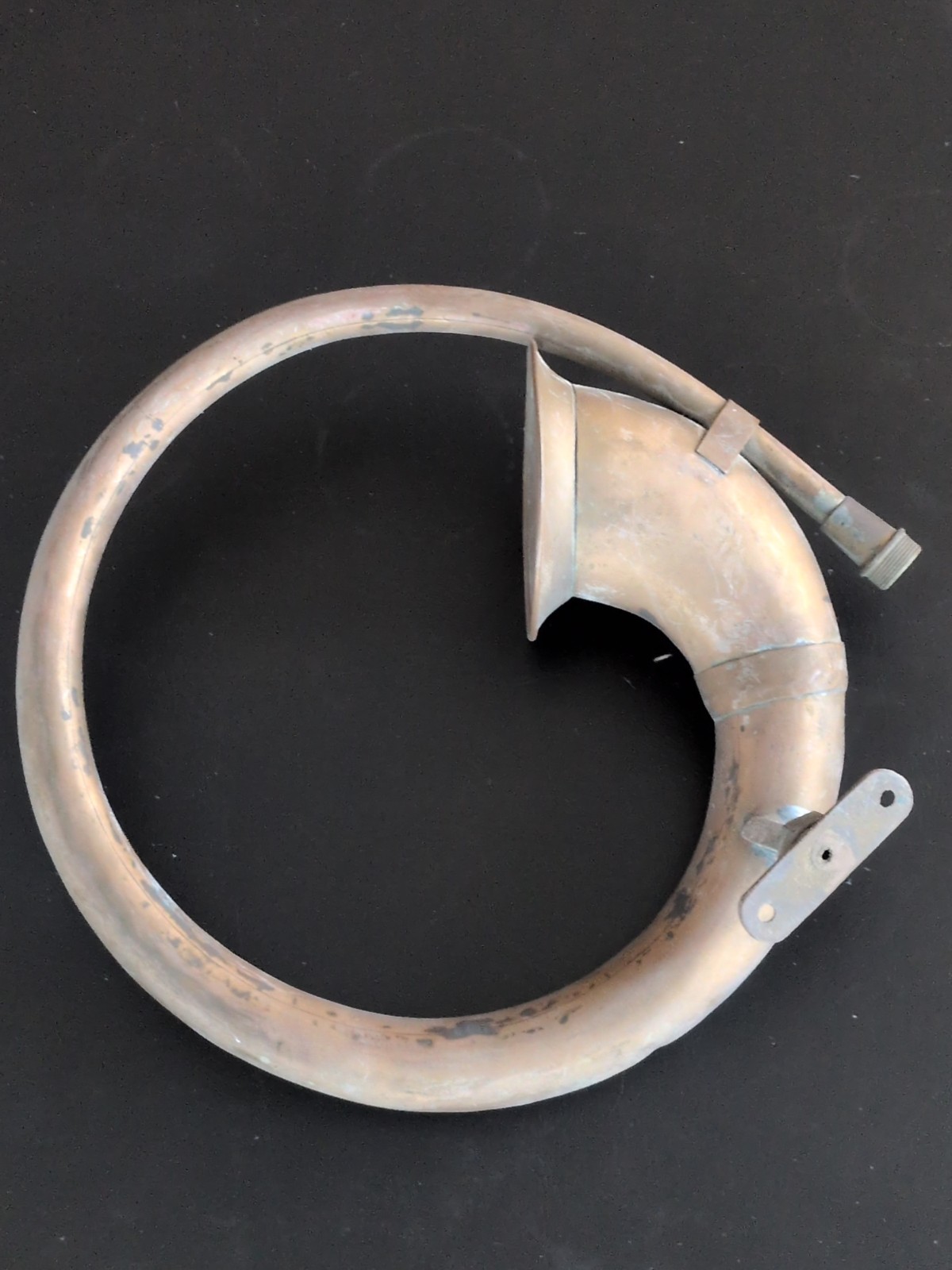 Vintage Antique Brass Car Horn w/ Side Mount 