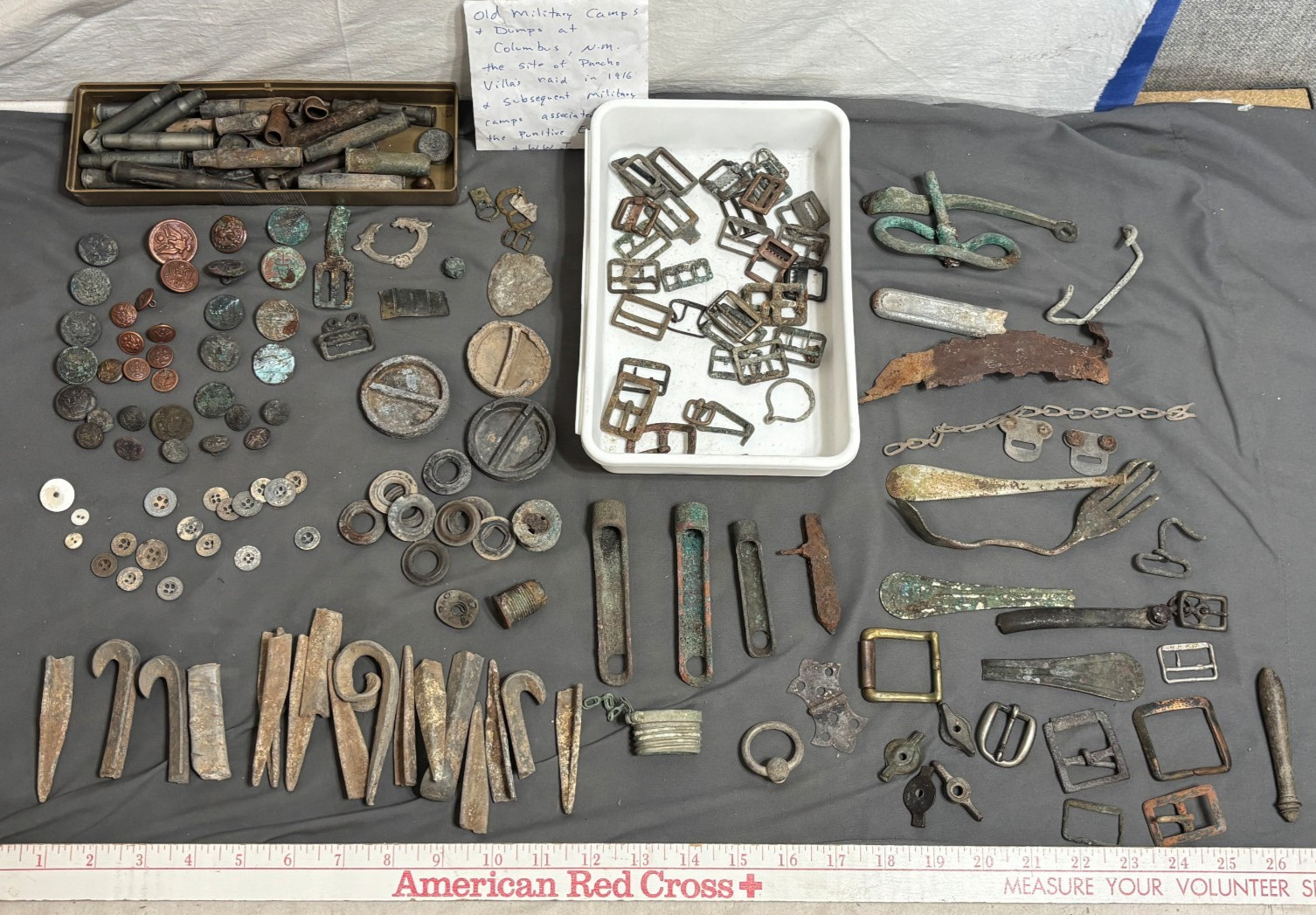 c1916 Relic Lot MEXICAN WARS New Mexico PERSHING ARMY CAMP Columbus PANCHO VILLA