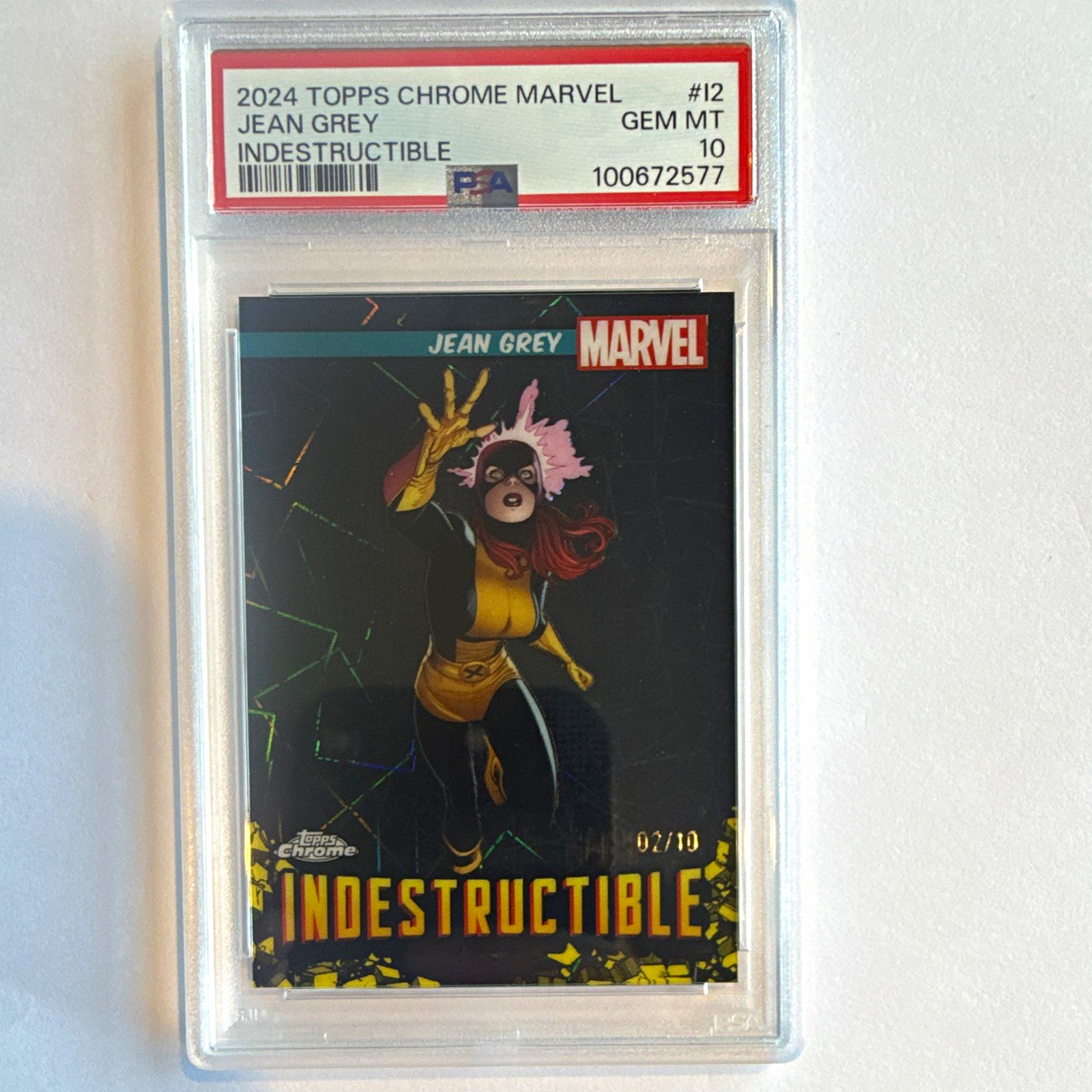 Topps 2024 Topps Chrome Marvel Jean Grey #12 Indestructible PSA 10 /10