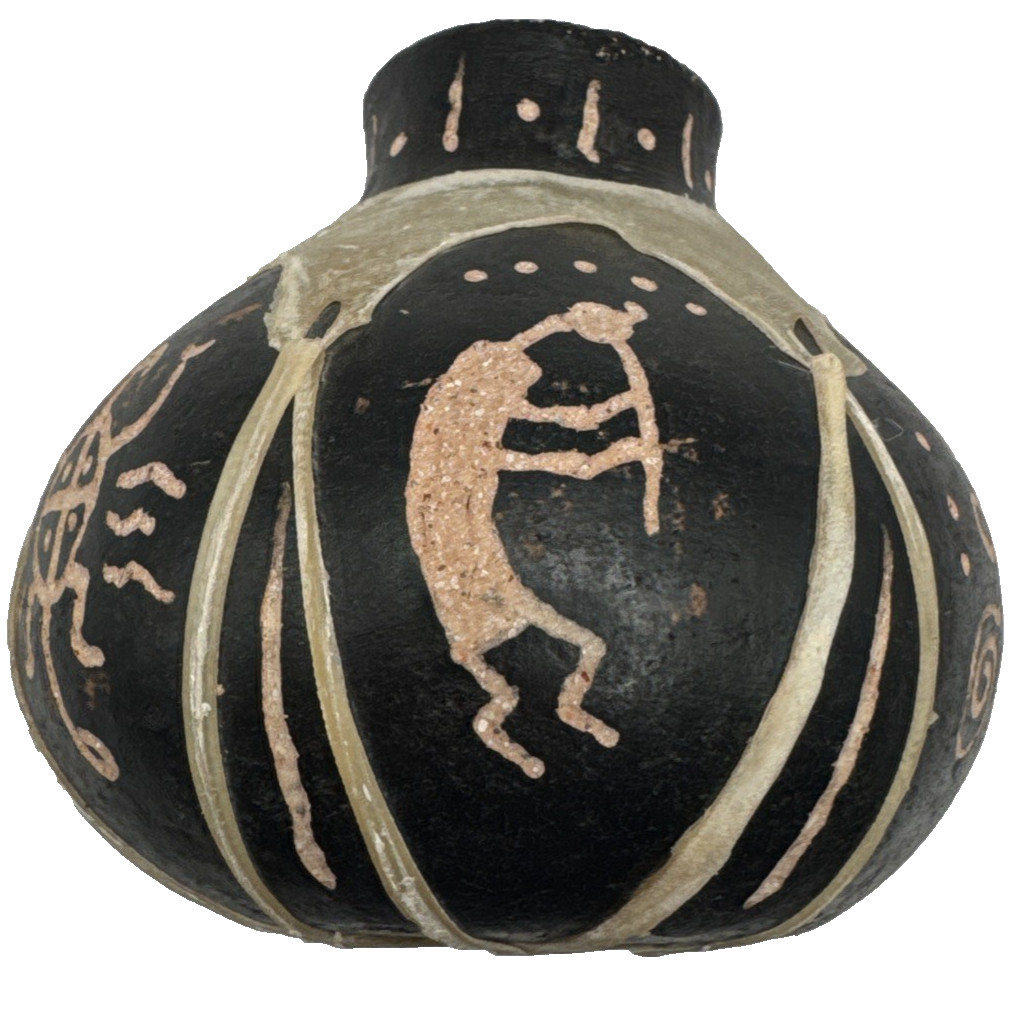 Vintage Tarahumara Pottery Vessel Handmade Native Folk Art