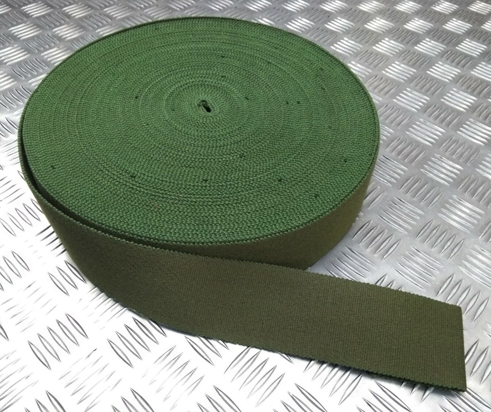 Genuine Denmark Army Issue Green Cotton Canvas Stable Belt Material BRAND NEW