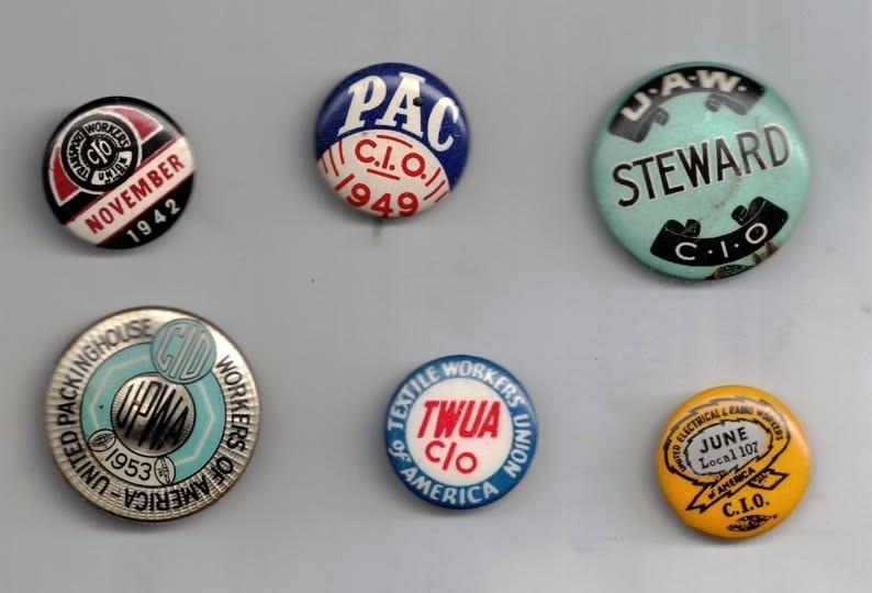 6 1940s CIO CONGRESS INDUSTRIAL ORGANIZATIONS PRE MERGER WITH AFL