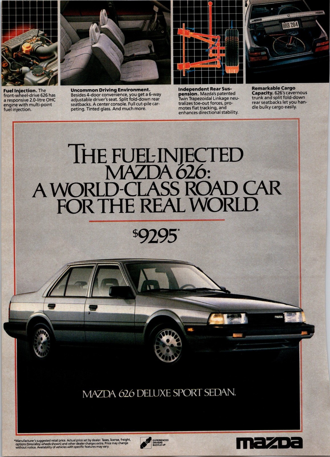 Vintage Ad w/ Protective Cover - Mazda 626