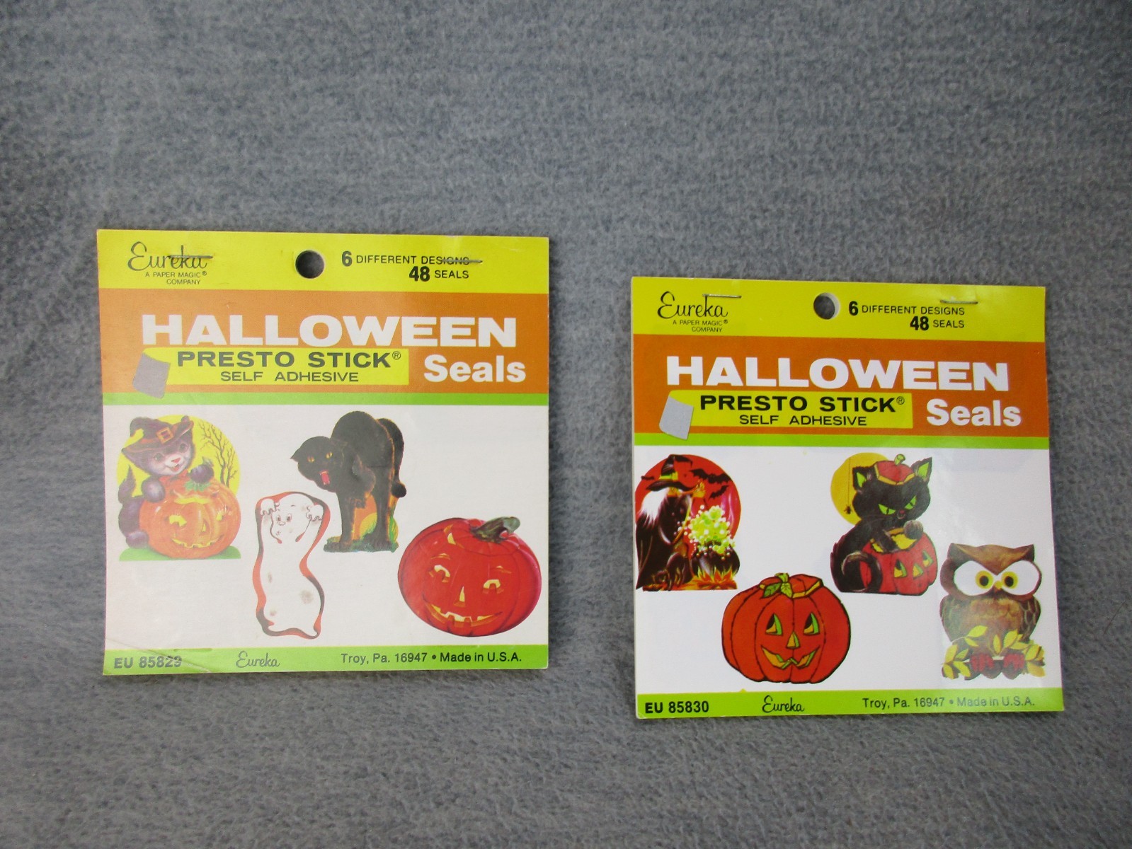 Eureka Vintage Halloween Presto Stick Seals Sticker Book 48 per Book