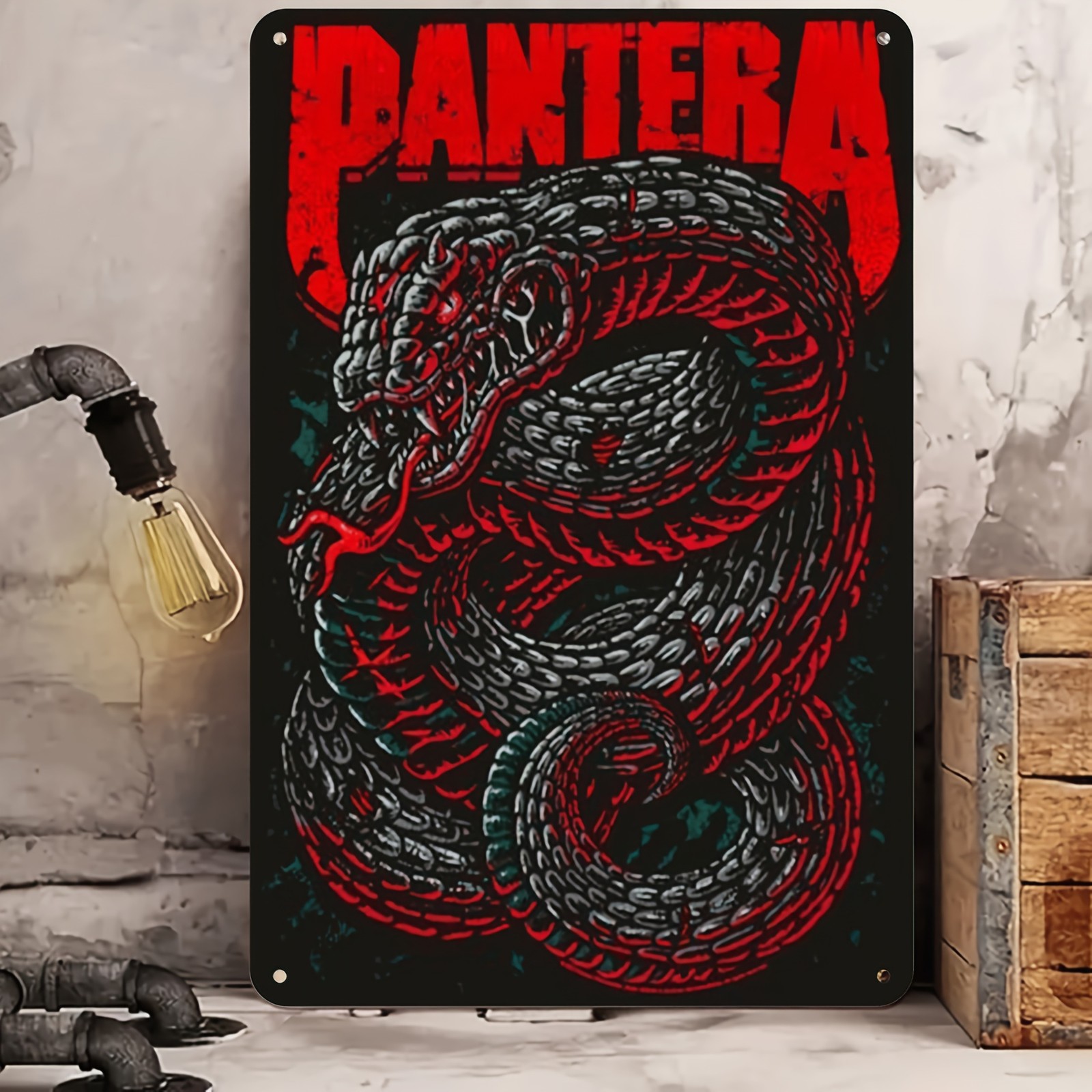 Pantera Band Vintage Heavy Rock Tin Metal Signs Home Décor Wall Art 8x12 