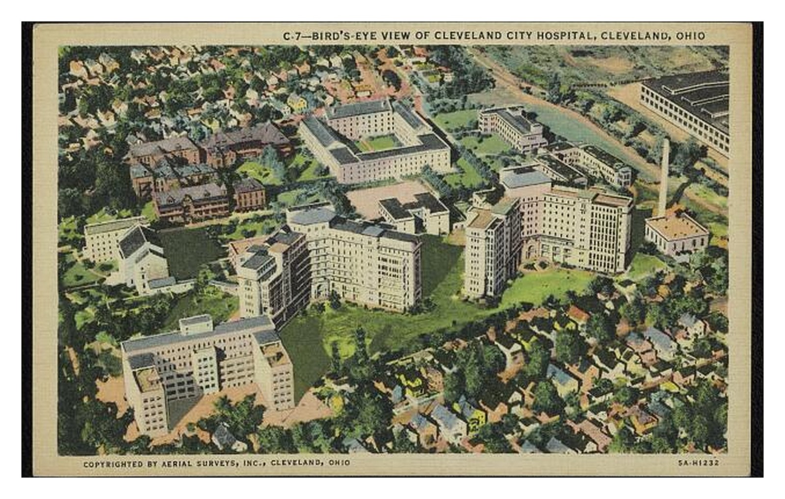Cleveland Ohio City Hospital Standard Postcard