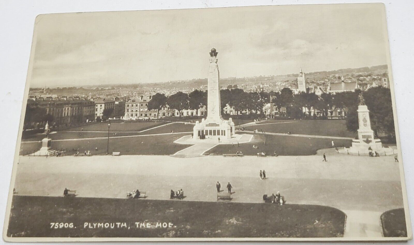 Vintage Plymouth the Hoe Postcard Friths Real Photo Postcard United Kingdom