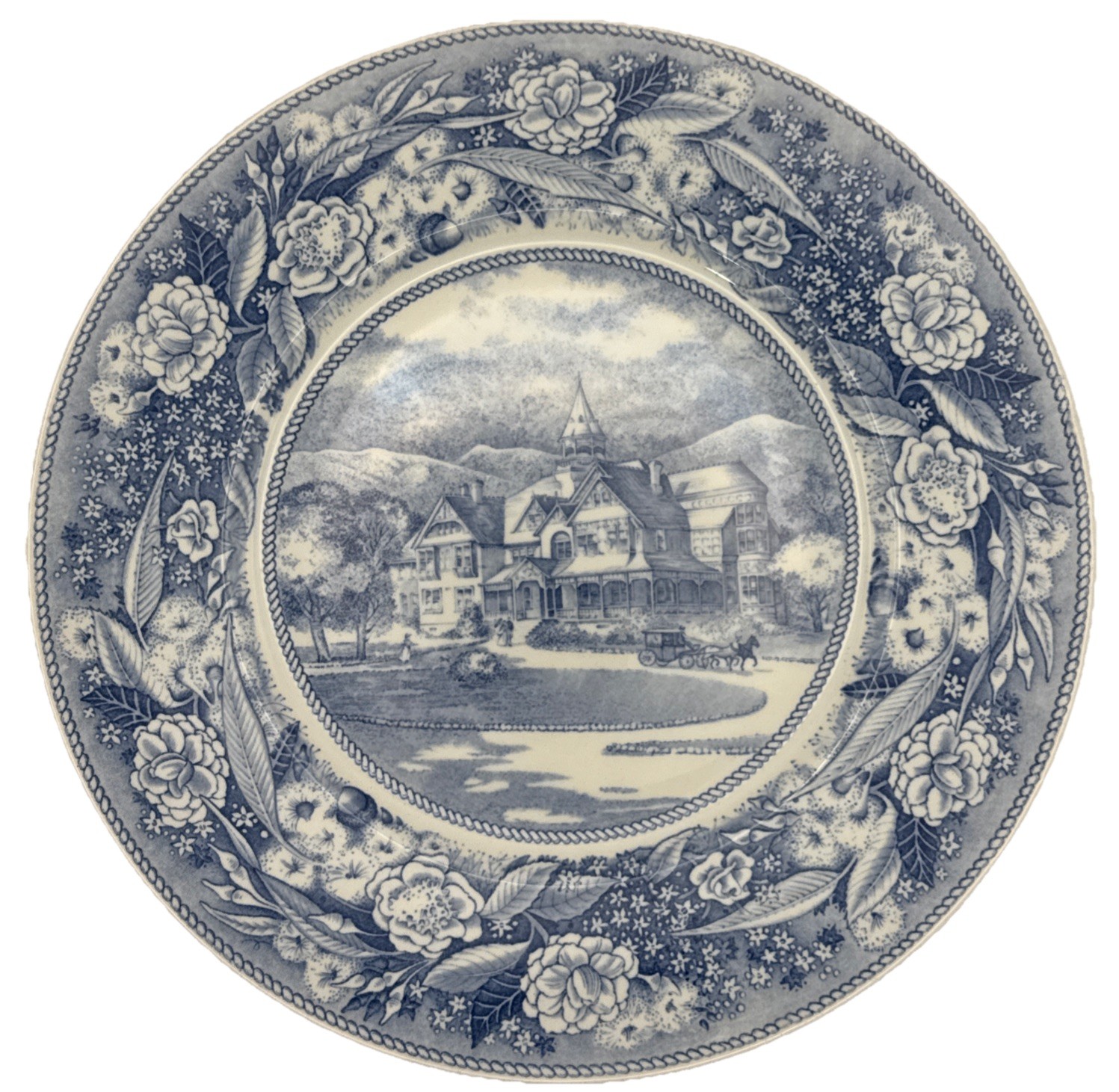 VTG Pomona College Wedgwood Blue And White 10 5/8