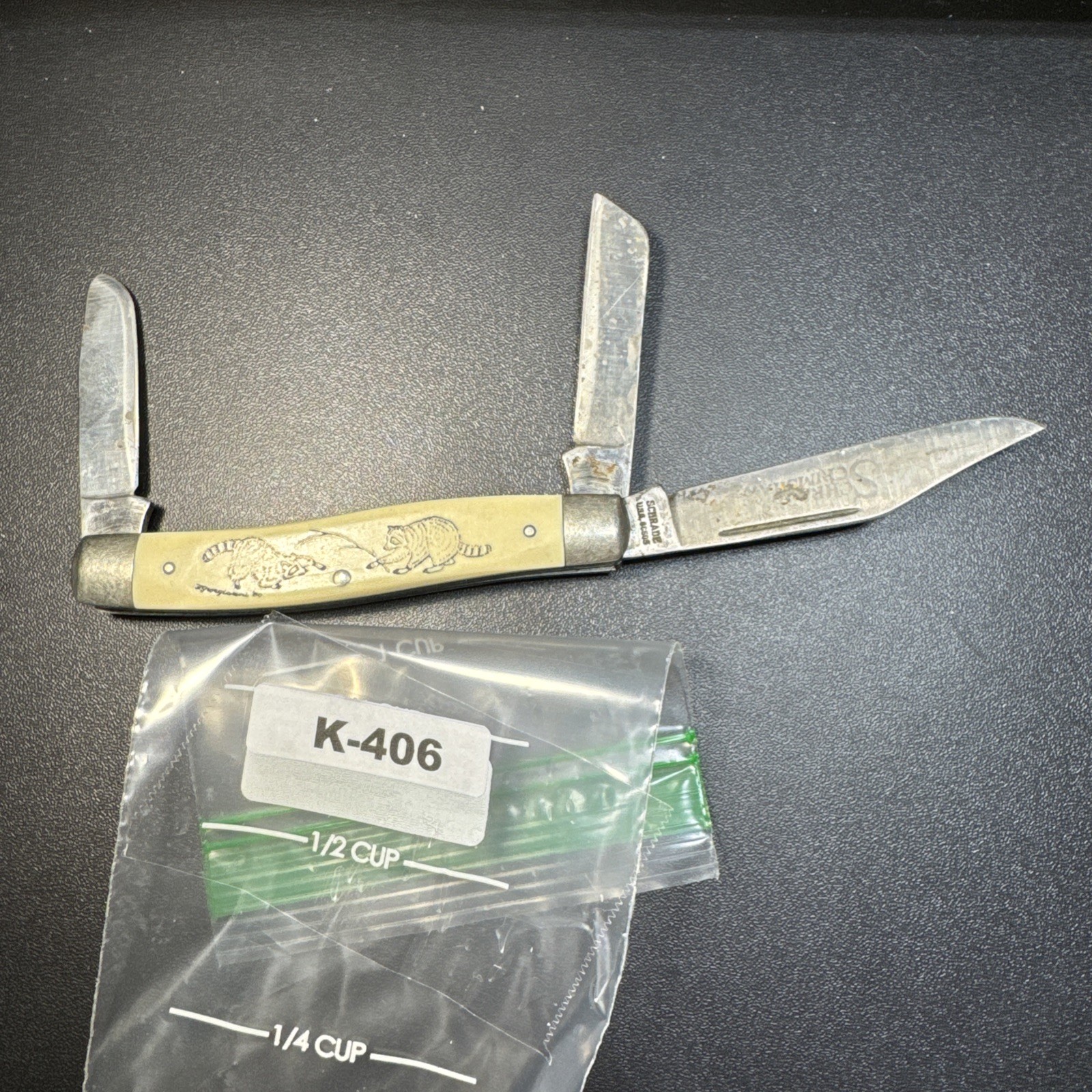 COOL BEANS: Vintage Schrade Crimshaw 3 Blade Pocket Knife K-406