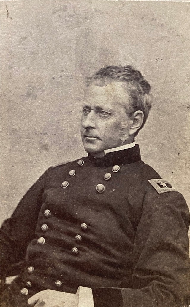 Civil War CDV Gen. Joseph Hooker Brady Anthony Backmark Gold Border 2c Tax Stamp