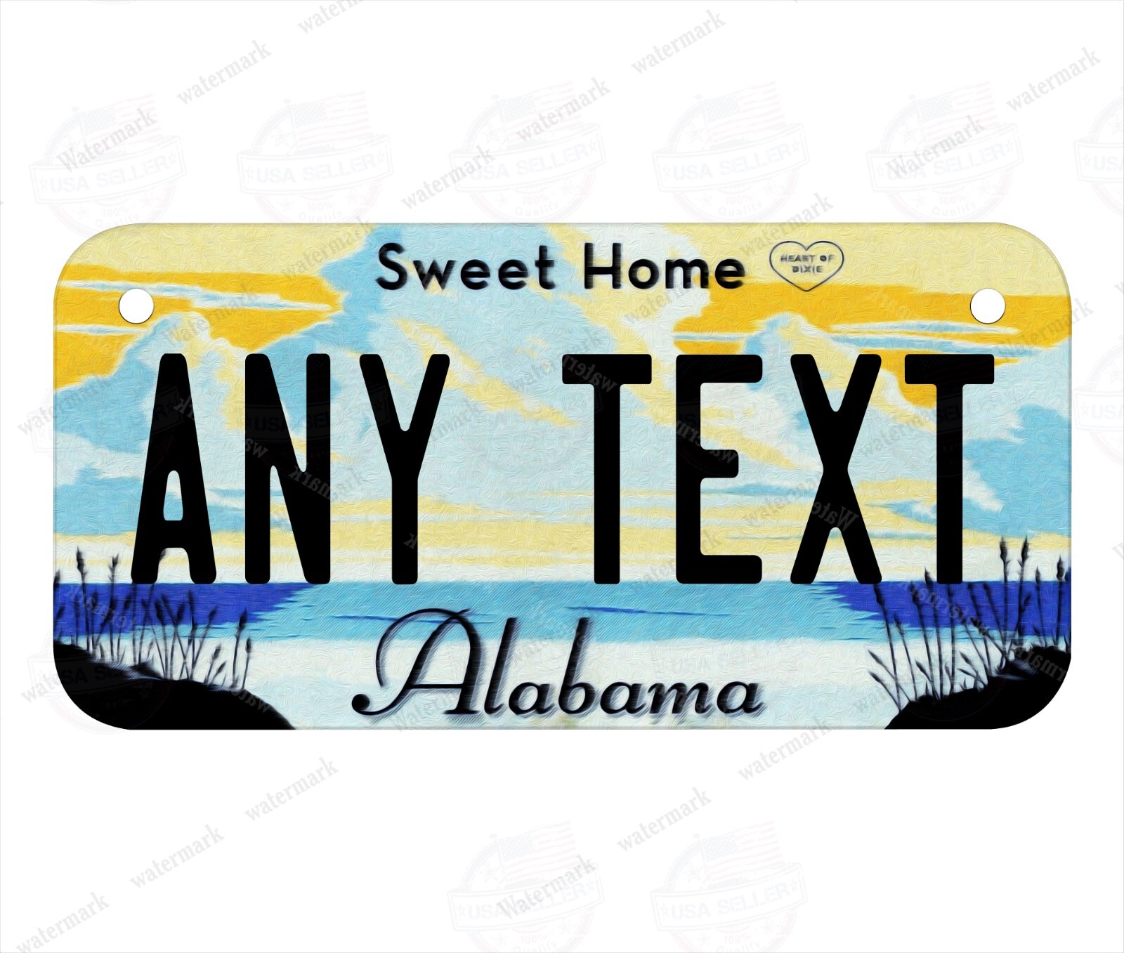 Any State Mini License Plate Metal Tags Personalized for bicycles Kid riding Toy