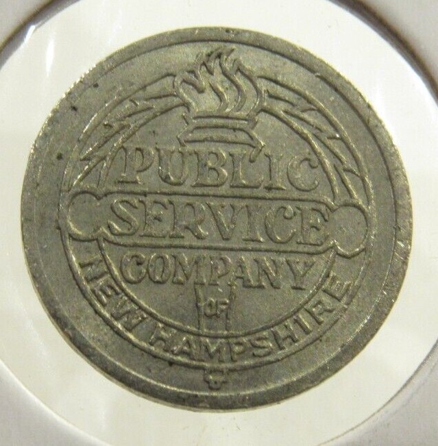 1940 Public Service Company of New Hampshire Transit Bus Token - Manchester, NH