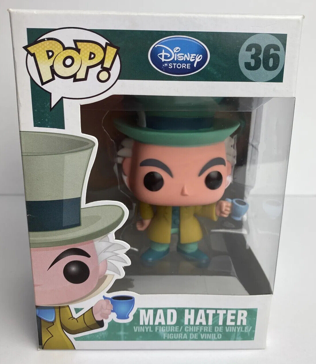 Funko Pop Disney Alice In Wonderland #36 Mad Hatter Vaulted W/Hard Stack