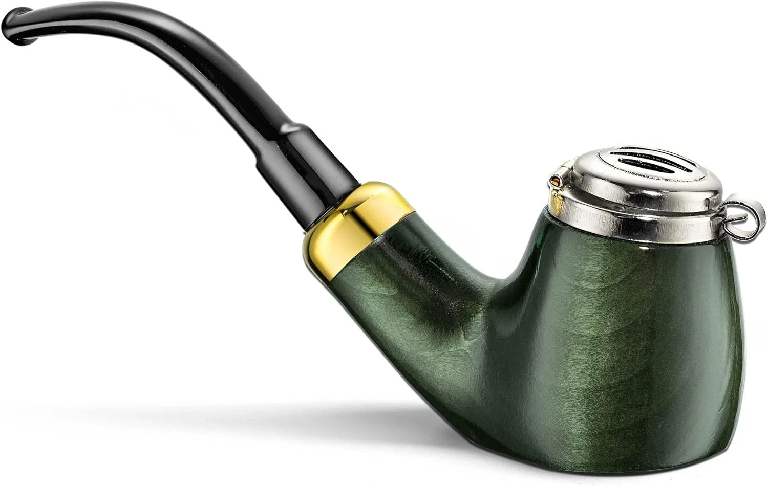 Full Bent Smoking Tobacco Pipe - Model No: 21 Old Army Green - Pear