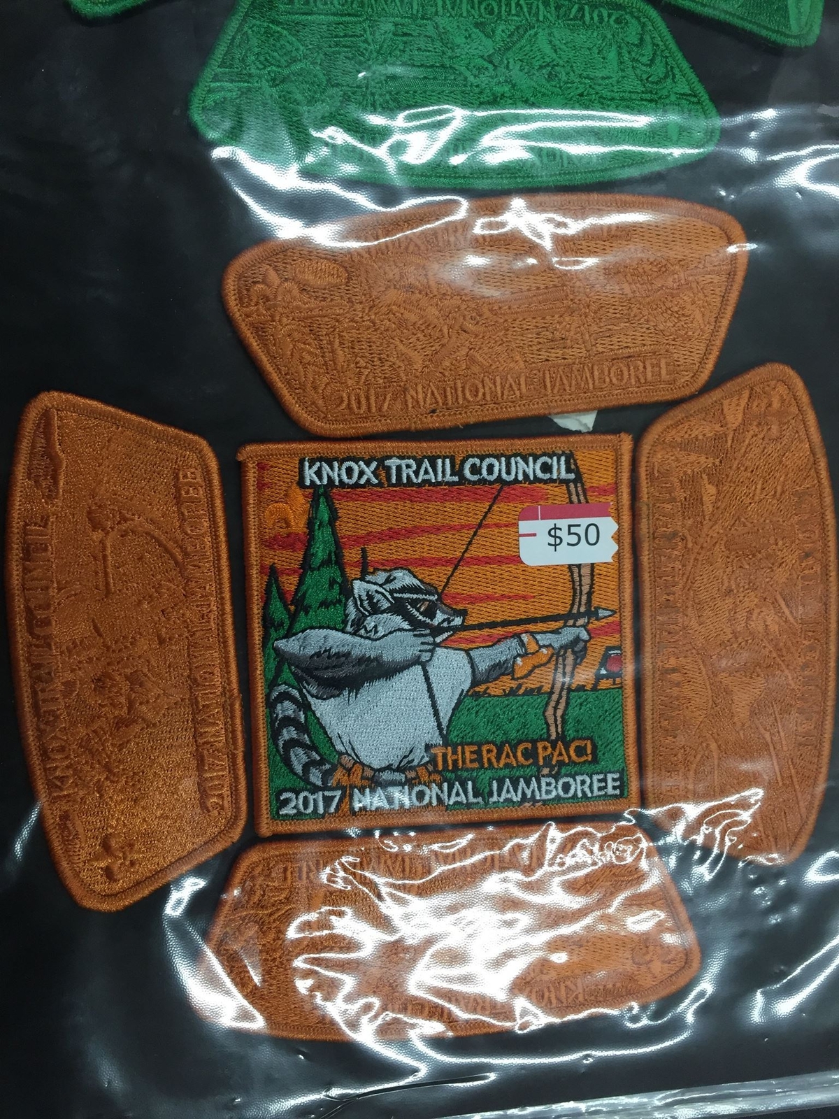 2017 National Jamboree 5 Piece Knox Trails Council Orange Set JSP