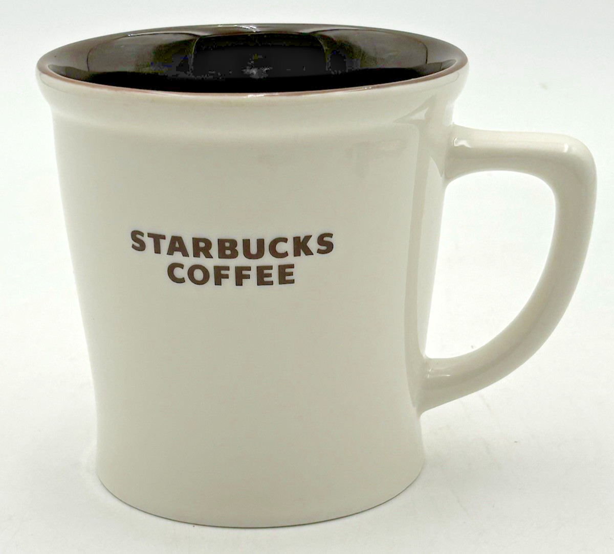 Starbucks 2009 New Bone China 18oz Coffee Mug Brown & White Starbucks 2009 New Bone China 18oz Coffee Mug Brown & White