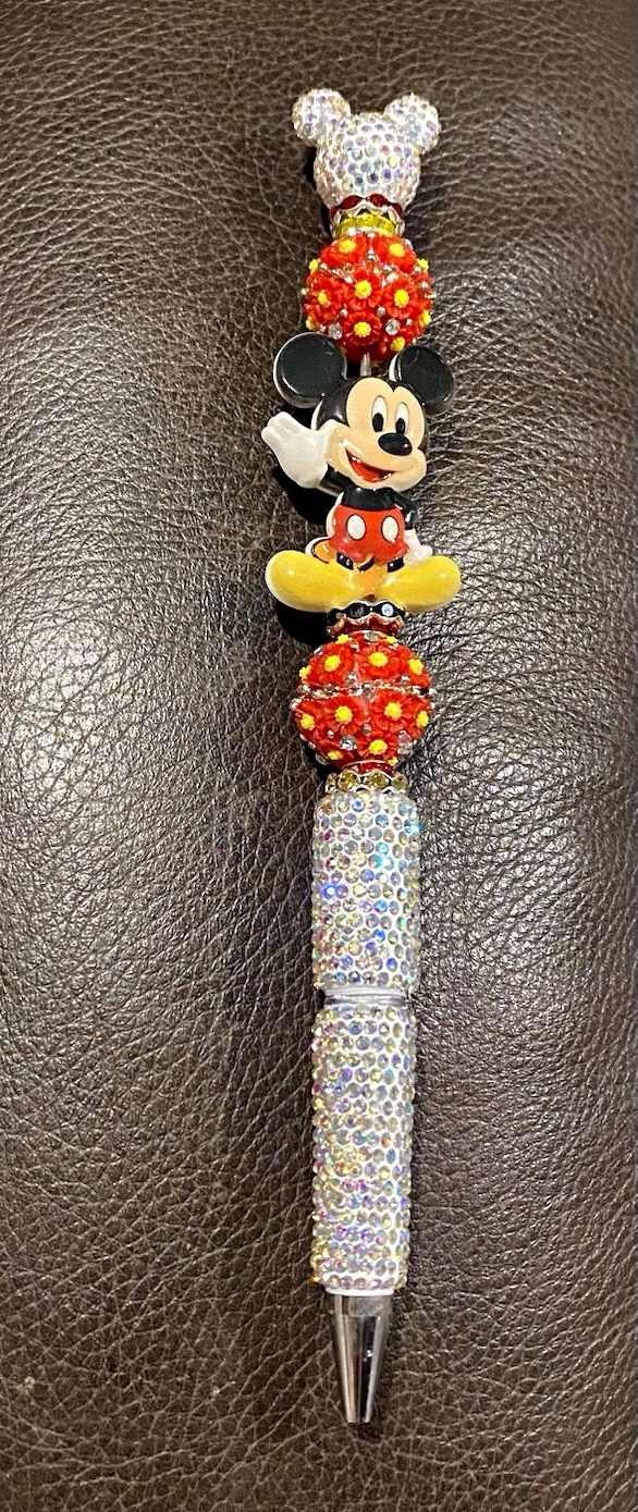 Disney Mickey Mouse Themed Rhinestone Silver Pen