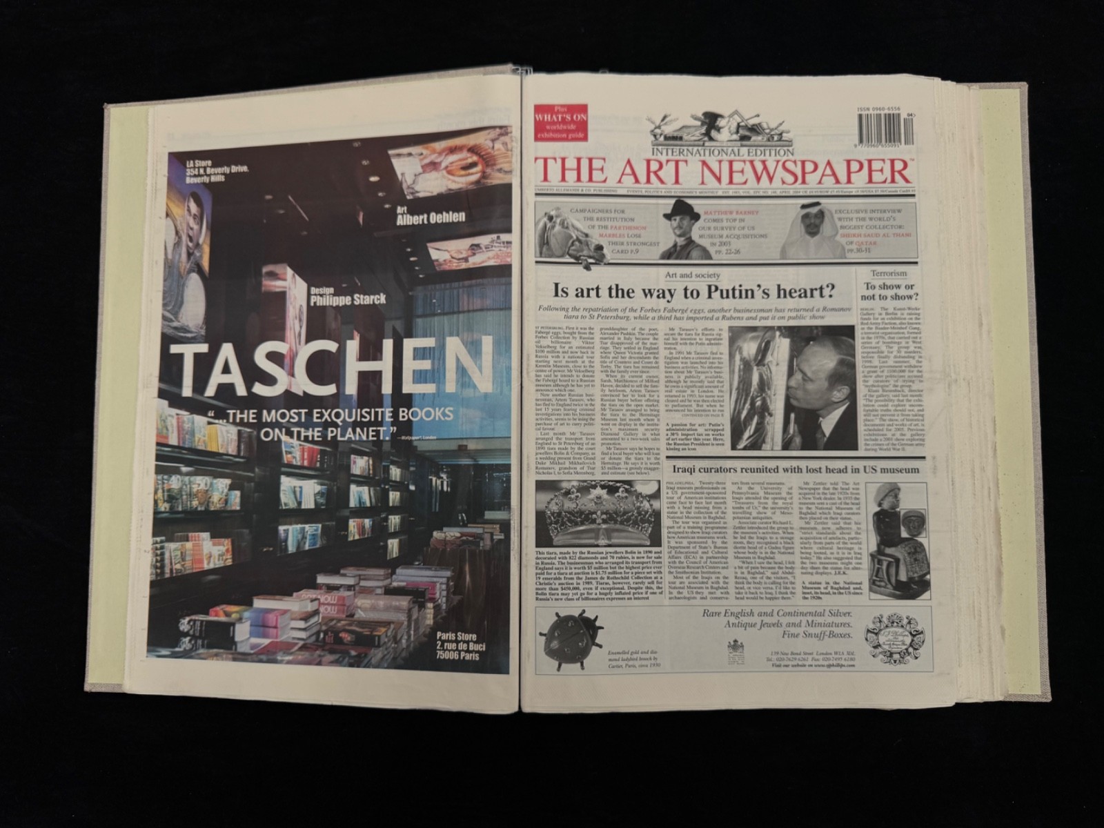 THE ART NEWSPAPER & WHAT'S ON Supplement - x6 issues 2003/04 - archive binder - THE ART NEWSPAPER & WHAT'S ON Supplement - x6 issues 2003/04 - archive binder -