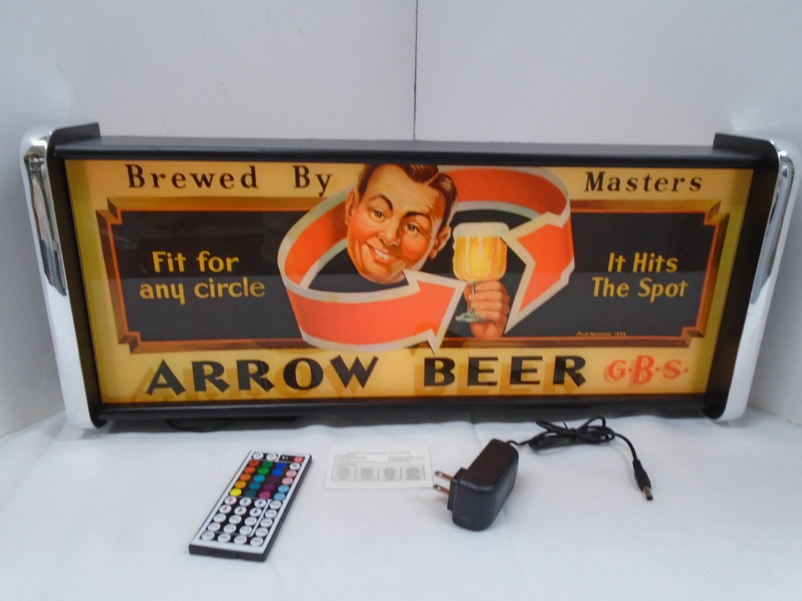 Arrow Beer Old Logo LED Display lighted sign lightbox Wall hanging Light