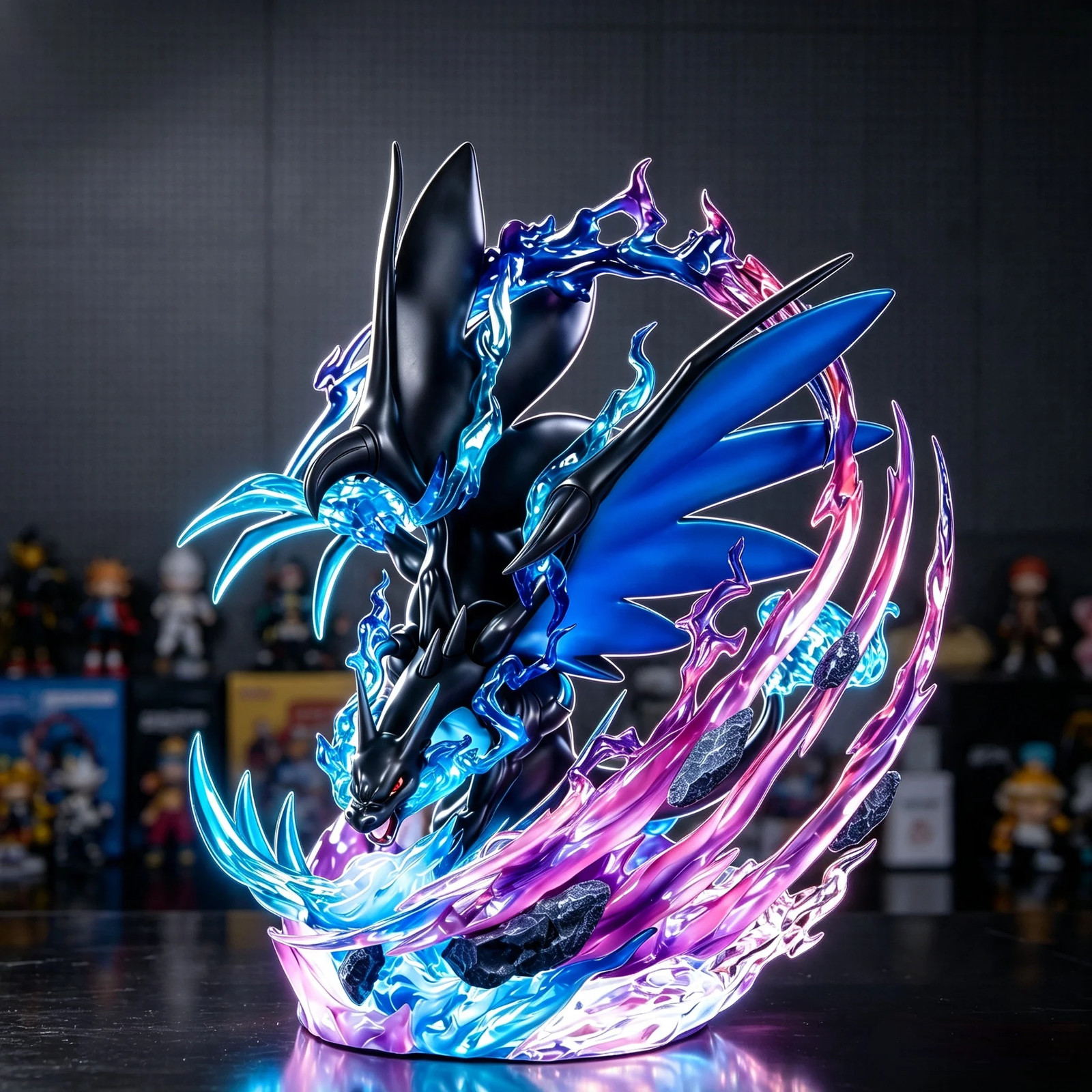 26cm Charizard X Anime Figure PVC Statue Action Model Desktop Display Collectibl