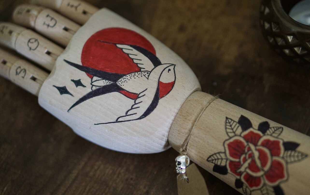 Free Soul | Traditional Tattoo Wooden Hand by PrimitivArt