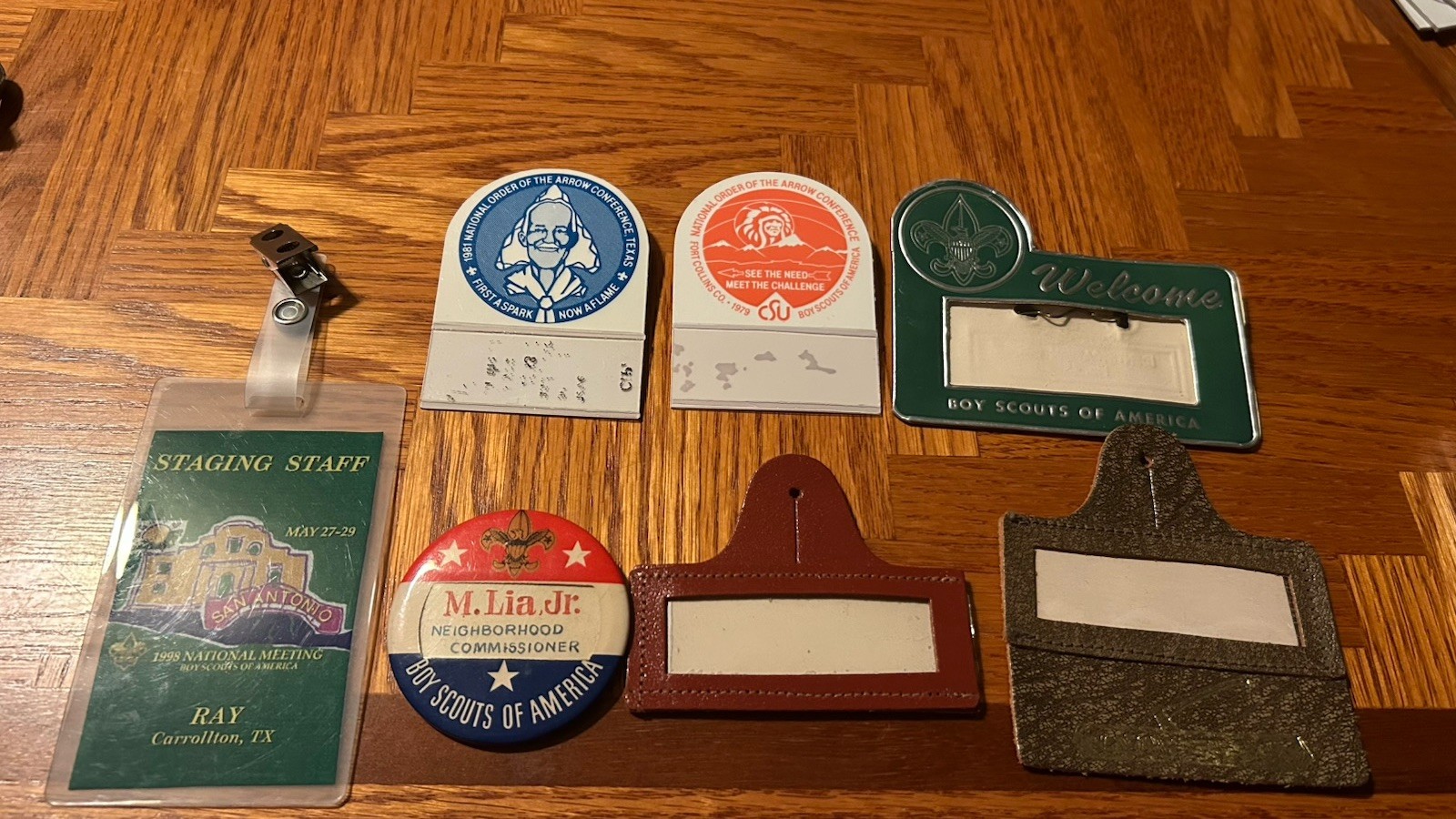 BOY SCOUT NAME TAGS NAMED WOODBADGE NOAC STAFF