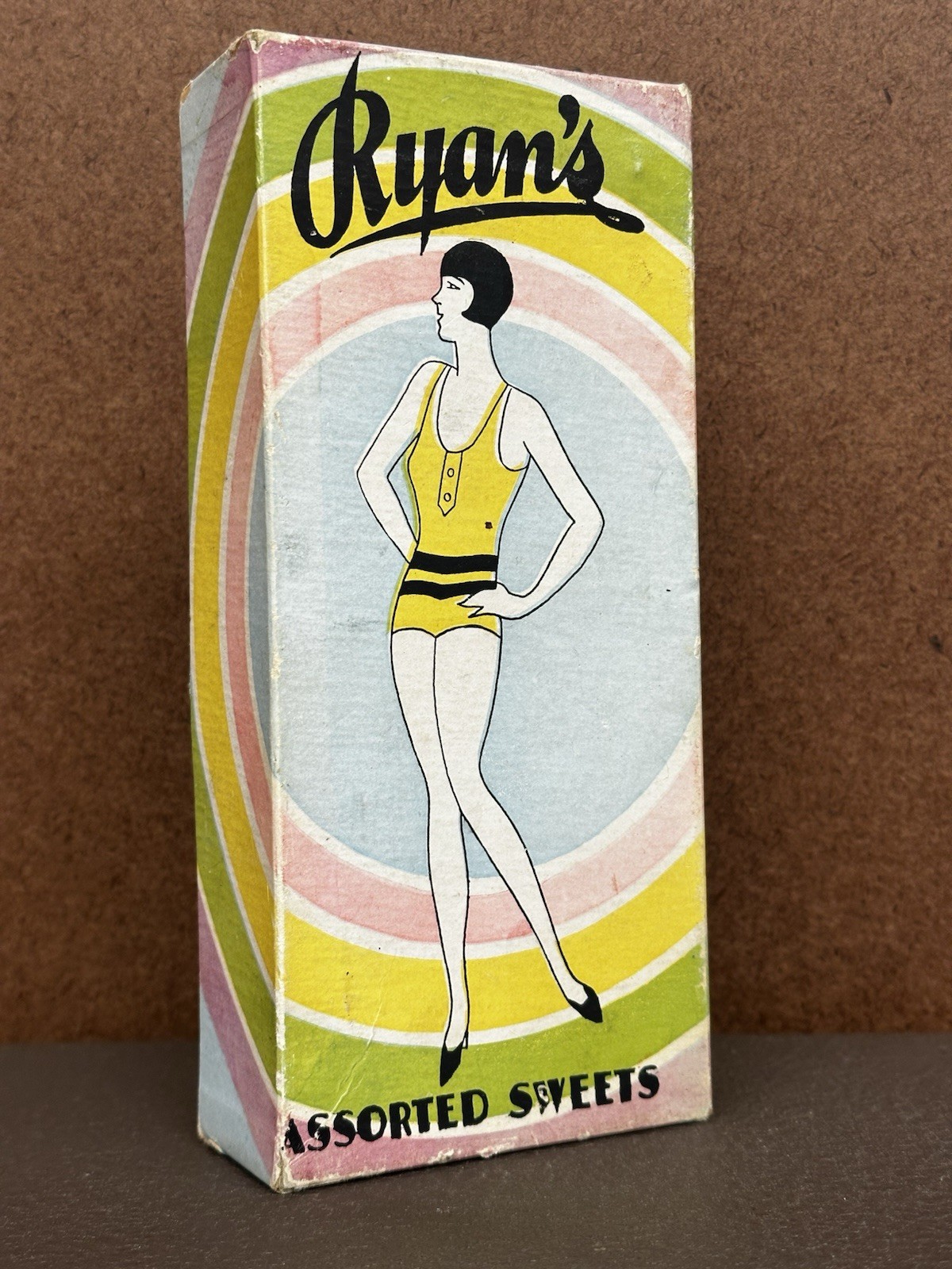 Vintage Original 1920s 1930s Ryan\'s Assorted Art Deco Candy Chocolate Box ￼