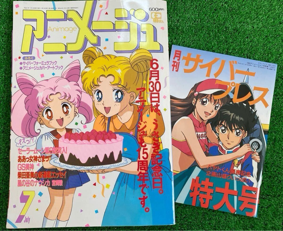 Animage July 1993 Sailor Moon Naoko Takeuchi Ocean Waves Includes Bonus Item