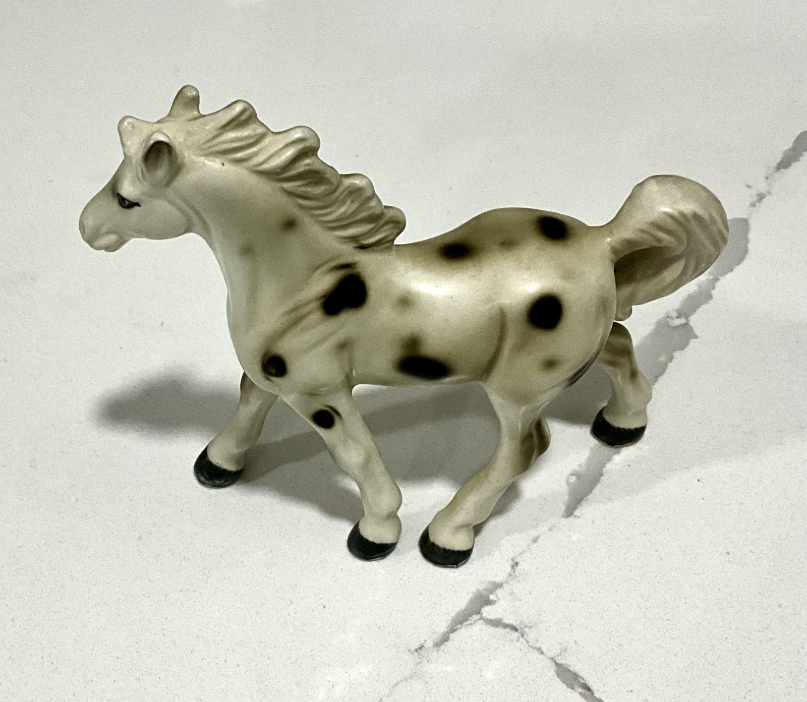 Vintage Otagiri Japan Spotted Appaloosa Horse Figurine Rearing Ceramic 4.5\