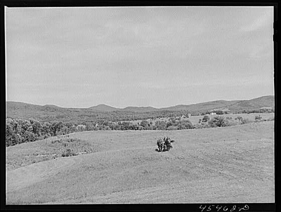 Photo:Castleton Vermont VT 1941 FSA Rural Landscape People on Hill