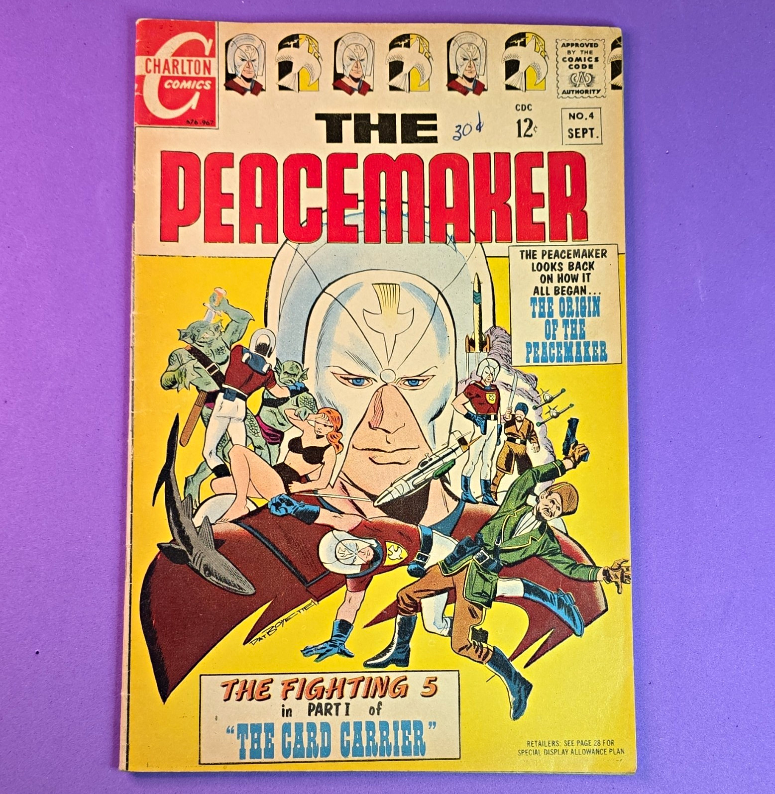 The Peacemaker #4 Charlton Comics Peacemaker The Fighting 5, Peacemaker Origin