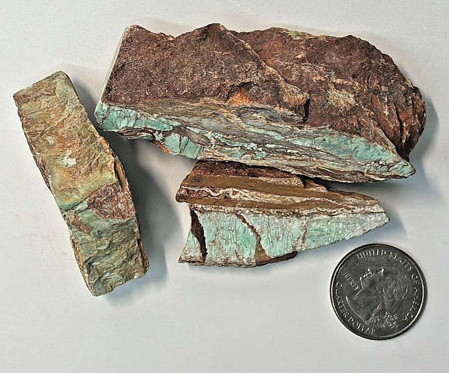 142 Grams of Natural Australian Variscite Slabs Rough Natural Cutting Variscite