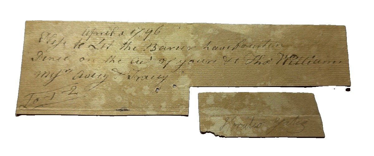 Horatio Gates Signed 1796 Cut Document, Revolutionary War General Autograph, Ny Horatio Gates Signed 1796 Cut Document, Revolutionary War General Autograph, Ny