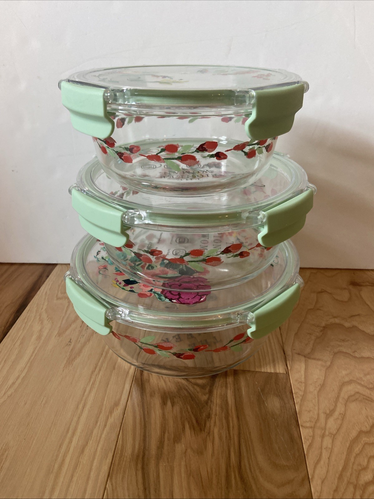 Pioneer Woman Painted Meadow Tritan Food Storage Container Set Lid Round Floral Pioneer Woman Painted Meadow Tritan Food Storage Container Set Lid Round Floral