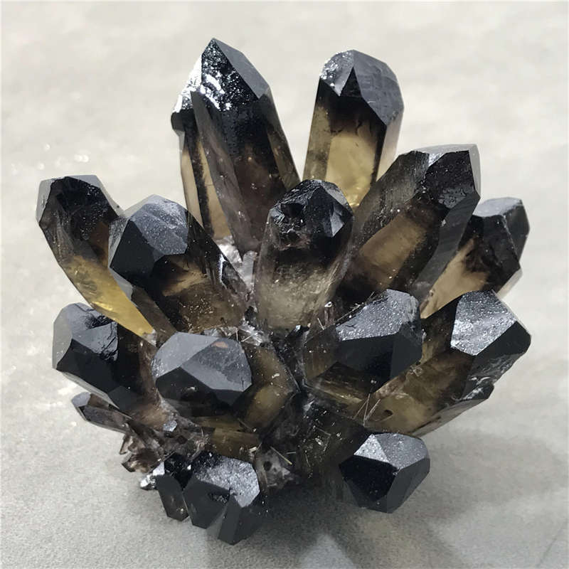 230g Natural Smoky Quartz Cluster Quartz Crystal Point Specimen Reiki Decor