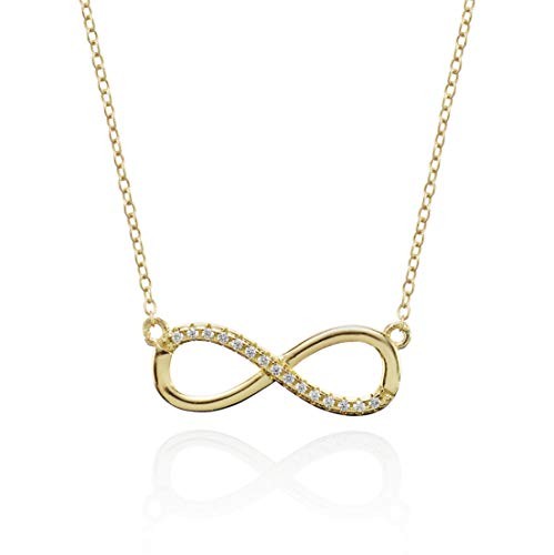 namana Gold Infinity Necklace Women Silver 2 inch 2cm Cute Gift Her Jewelry Tone
