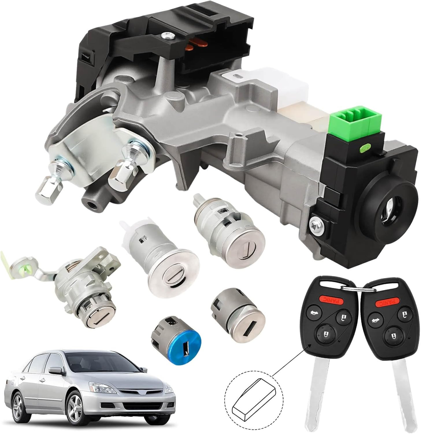 Ignition Switch Cylinder Fit 2003-2007 Honda Accord ID48 Chip 315Mhz
