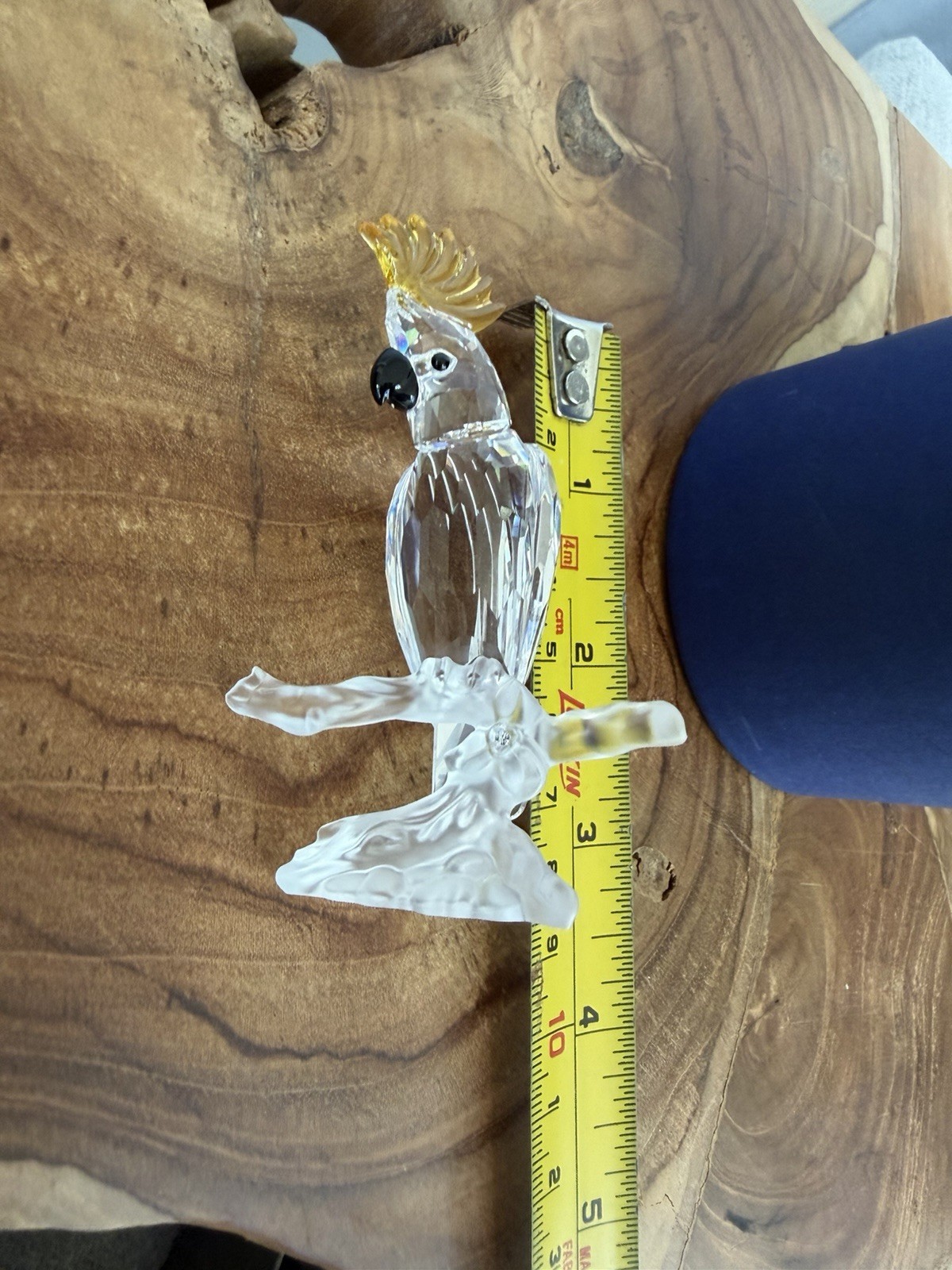 Retired Swarovski Crystal Cockatoo Bird Figurine 3.25\