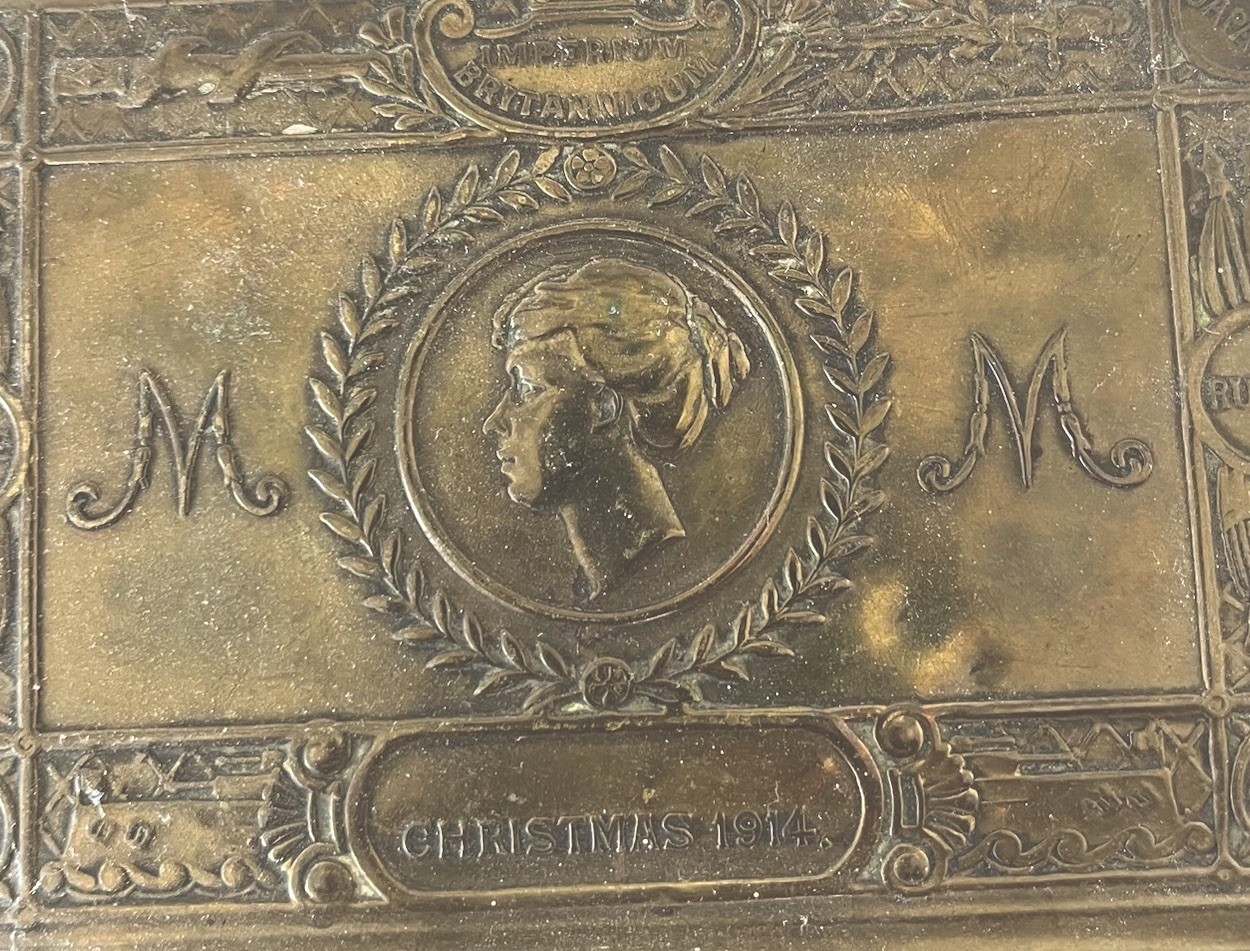 Antique Vintage Brass Box 1914 WWI