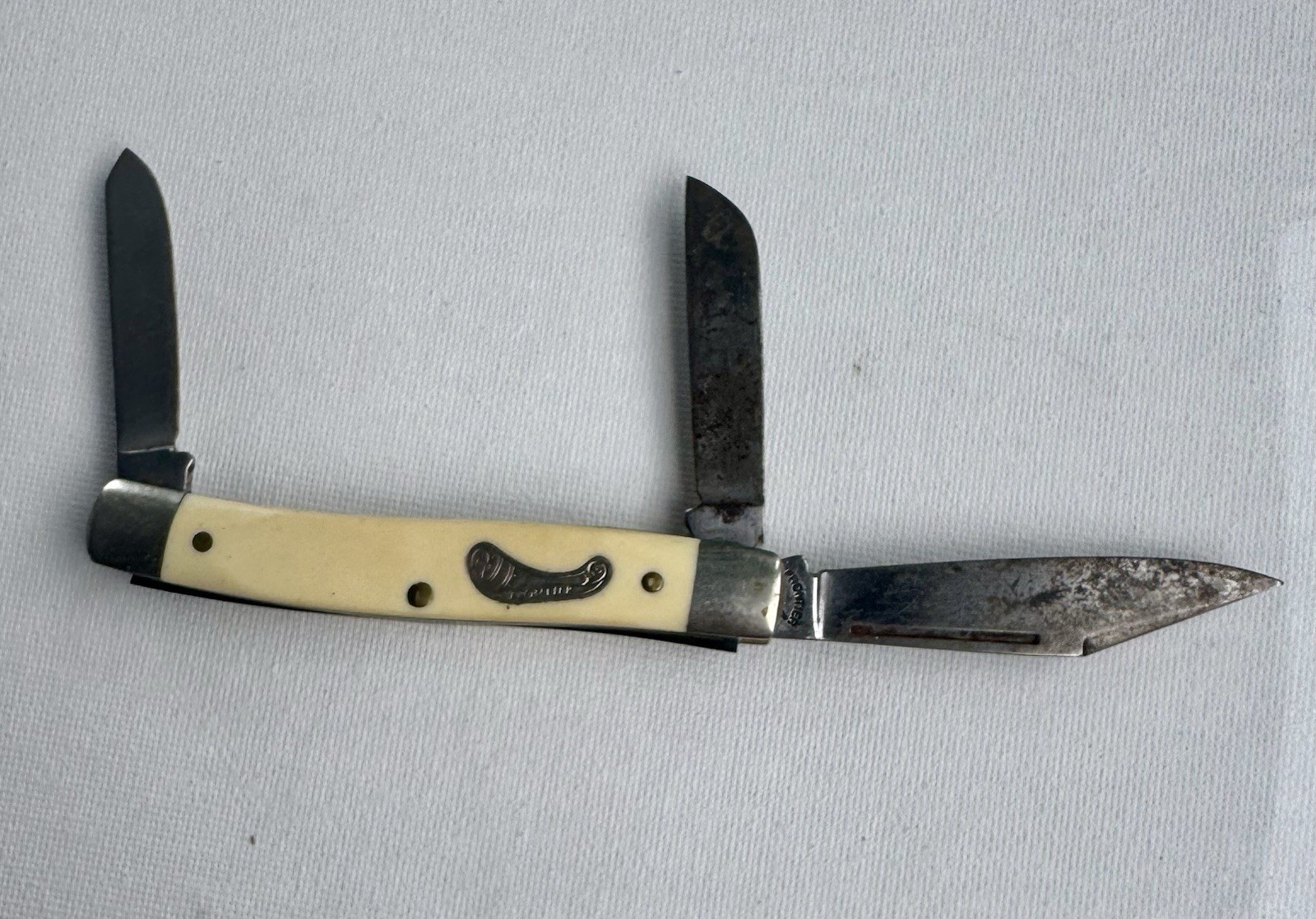 Vtg Frontier Pocketknife 4132 Stockman 3-Blade Folding by Imperial USA Pre-Owned
