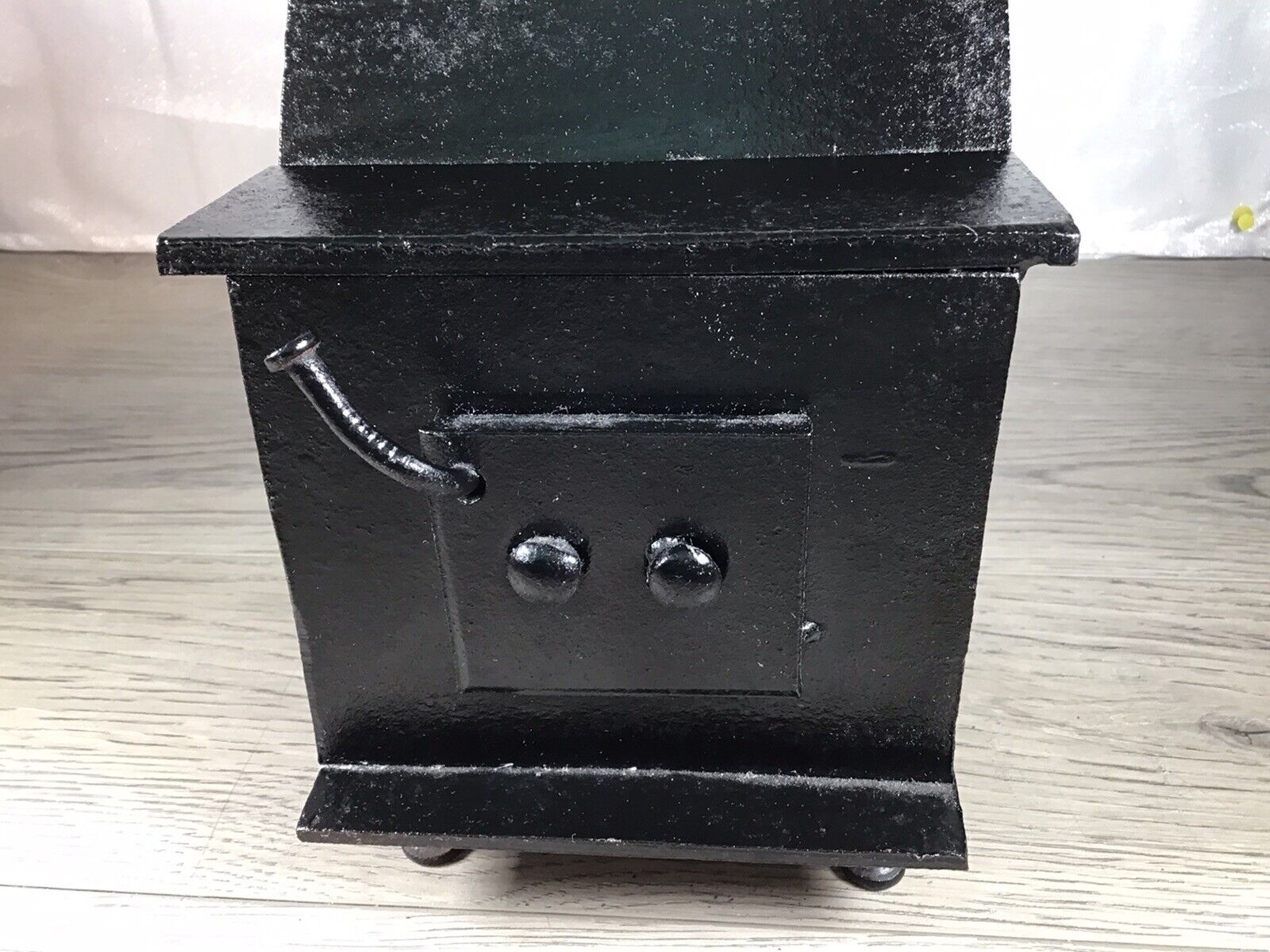 Handmade Cast Iron Stove Bank ( 7 In Tall X 7 In Long X 5 In Wide)